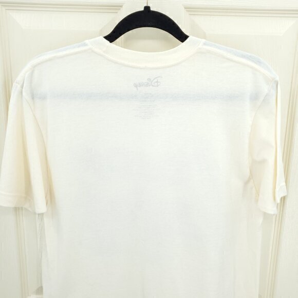 Disney Cat Cafe Graphic Short Sleeve T-Shirt M Cream/Blue - Picture 9 of 11
